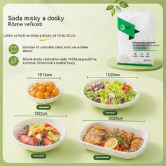 ⏳50% zľava🔥【3 balenia - 300 kusov】🎉Čím viac nakúpite, tým viac ušetríte🎁Jednorazové elastické obaly na jedlo, vhodné na misky a taniere
