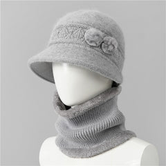 🔥 50% DESCUENTO | Accesorios de invierno suaves y abrigados❄️ Set de gorro y bufanda cálido para mamá y abuela