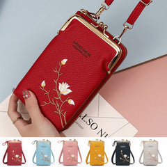 🔥👜 Nueva cartera antirrobo multicapa de gran capacidad con cremallera bordada a la moda para mujer