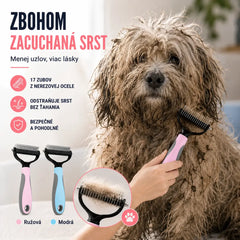 🐶【Kúpte 1 kus a získajte 1 zadarmo, 2 kusy】Obojstranná kefa na starostlivosť o domáce zvieratá a odstraňovanie chlpov