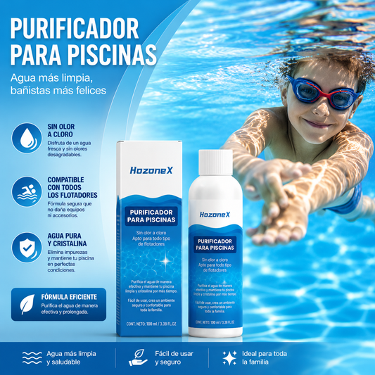 💧Líquido purificador para piscinas: ¡Agua cristalina, sin complicaciones! ✨ Dile adiós al agua verde y a los químicos agresivos: solo agua pura y fresca en cada baño. 🏊‍♂️💙