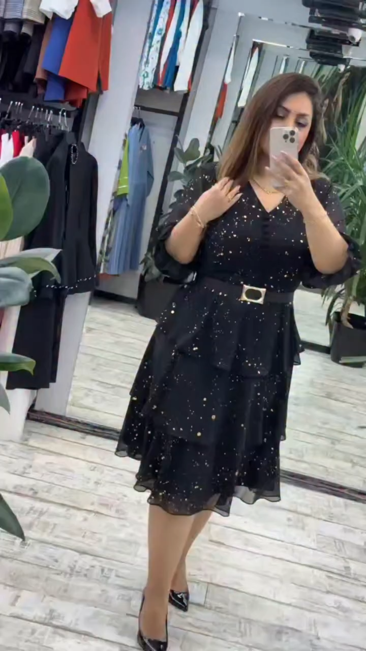 【S-5XL】Vestido holgado de gasa de talla grande | Cómodo y transpirable, ideal para el verano.