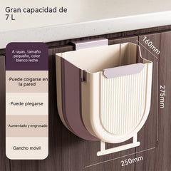 🗑️🚪Cubo de basura plegable colgante para cocina, cubo de basura colgante para puerta de armario doméstico
