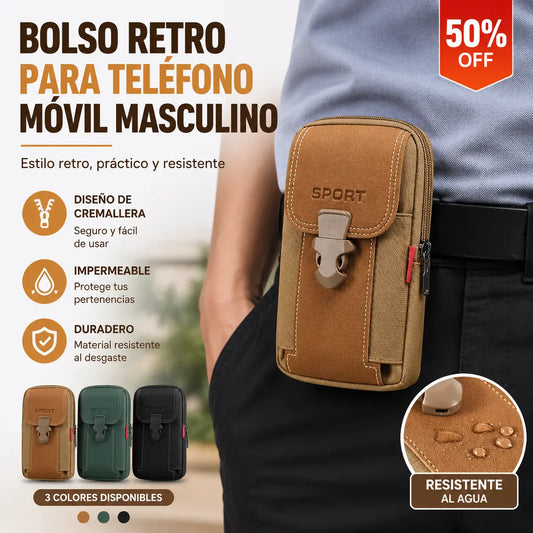 🔥Bolsa casual de hombre para exteriores, bolsa de deporte para teléfono móvil