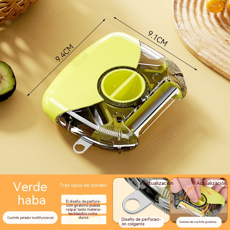 Cuchillo y pelador de frutas 3 en 1