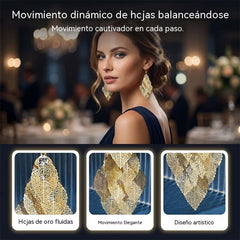 🍃💖Pendientes de hojas superpuestas de estilo bohemio