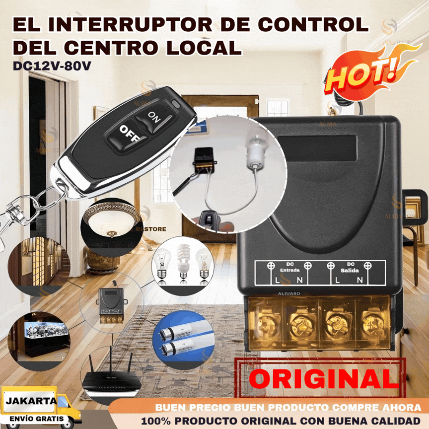 🔌 Control Remoto Inalámbrico 220V – ¡Enciende Bombas, Motores y Luces Sin Cableado! ✨