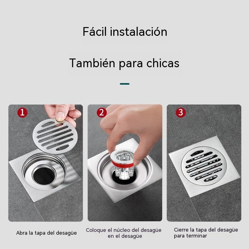 🔥¡Compra 1 y llévate 1 GRATIS!🔥Desagüe magnético para suelo con núcleo antiolor y desodorizante.🚿✨