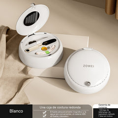 Caja magnética para agujas e hilos, caja de herramientas portátil para agujas e hilos de uso doméstico.