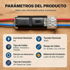 🥳 ¡50% de descuento! ⏰ 【1000 unidades en stock】 Conector de doble cable con hebilla de bloqueo, cierre de seguridad, antideslizante ⚡️