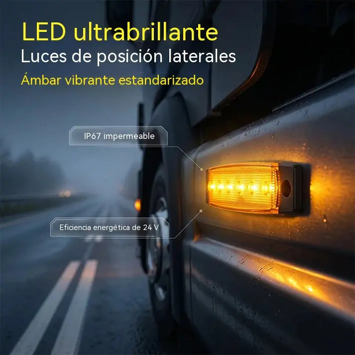 🚗💡10 luces LED de posición lateral para camiones