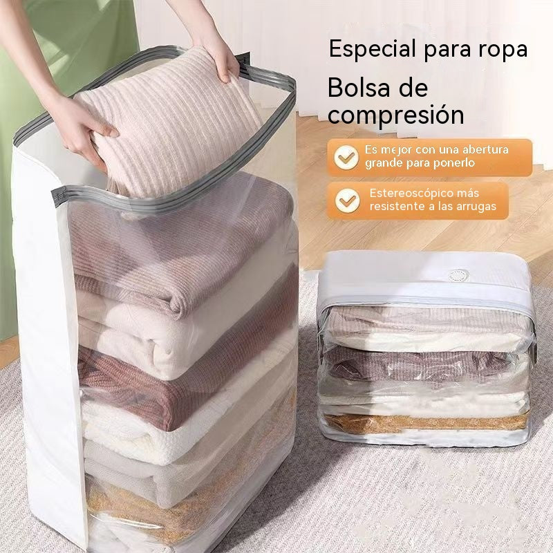🔥¡ÚLTIMAS HORAS! Compra 1 y recibe 3 GRATIS 🎁 Bolsas al vacío sin bomba 💨 Ahorra hasta 80% de espacio y mantén tu ropa seca y protegida 🛏️👕