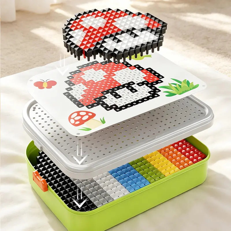 🍄【1 juego 34 €】🧩 Puzzle 3D Creativo con Forma de Seta – Construye, Decora y Sorpréndete ✨