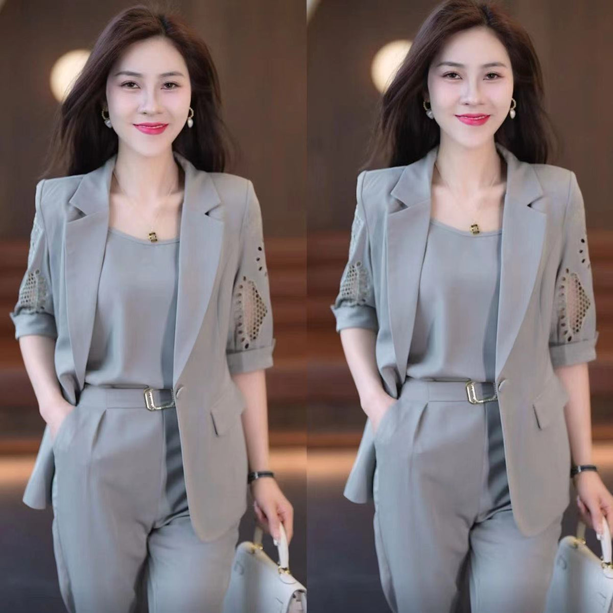 🏆🏆【Chaqueta + Camiseta + Pantalones】Conjunto de tres piezas para traje casual de primavera y otoño 2025