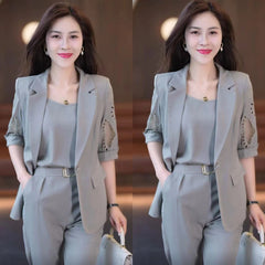 🏆🏆【Chaqueta + Camiseta + Pantalones】Conjunto de tres piezas para traje casual de primavera y otoño 2025