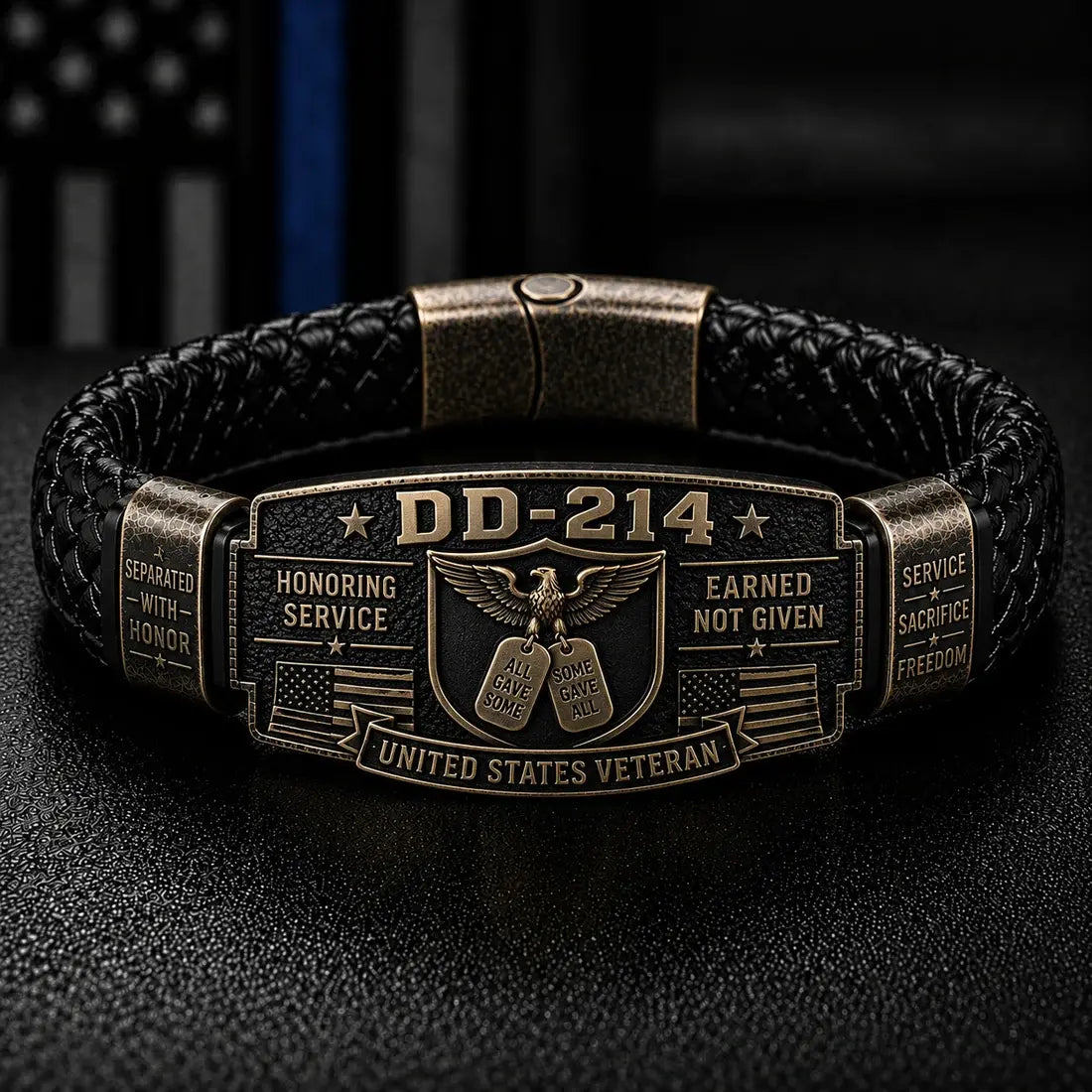 Pulsera retro Honor para hombre DD-214