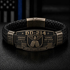 Pulsera retro Honor para hombre DD-214