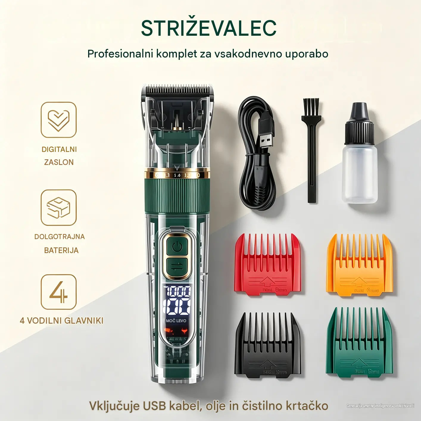 🐕 Strižnik za hišne ljubljenčke s tihim LED zaslonom | Brezžični strižnik z nizkim hrupom za pse in mačke ✨