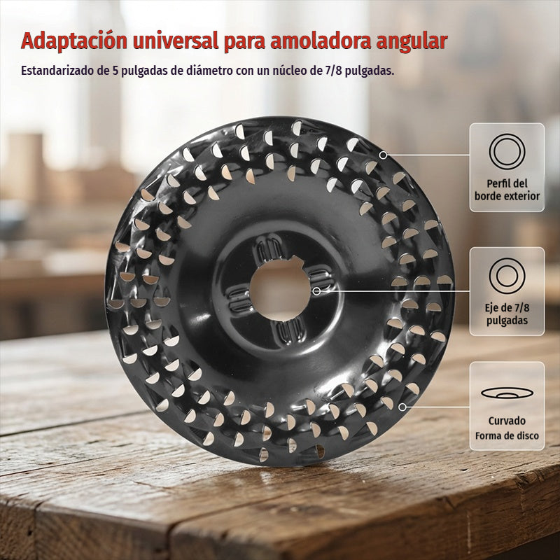 【Paquete de 2】🔄 Disco para tallar madera con amoladora angular | La bestia del esculpido en madera ⚡