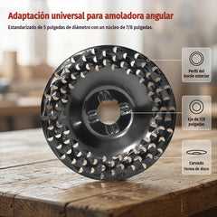 【Paquete de 2】🔄 Disco para tallar madera con amoladora angular | La bestia del esculpido en madera ⚡