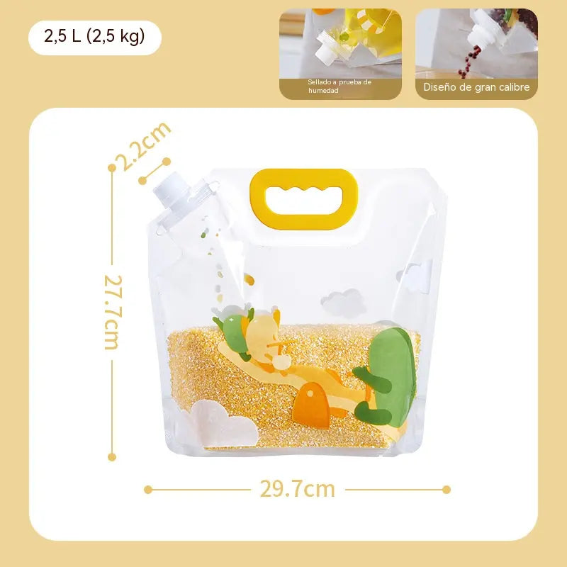 📢📢 ¡50% de descuento! Set de 6 piezas (con embudo) ⏰ Bolsas multiusos para almacenar alimentos, a prueba de insectos y humedad.