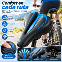 🚲Funda para sillín de bicicleta de montaña, fabricada en cuero de silicona grueso e impermeable, ultrasuave.