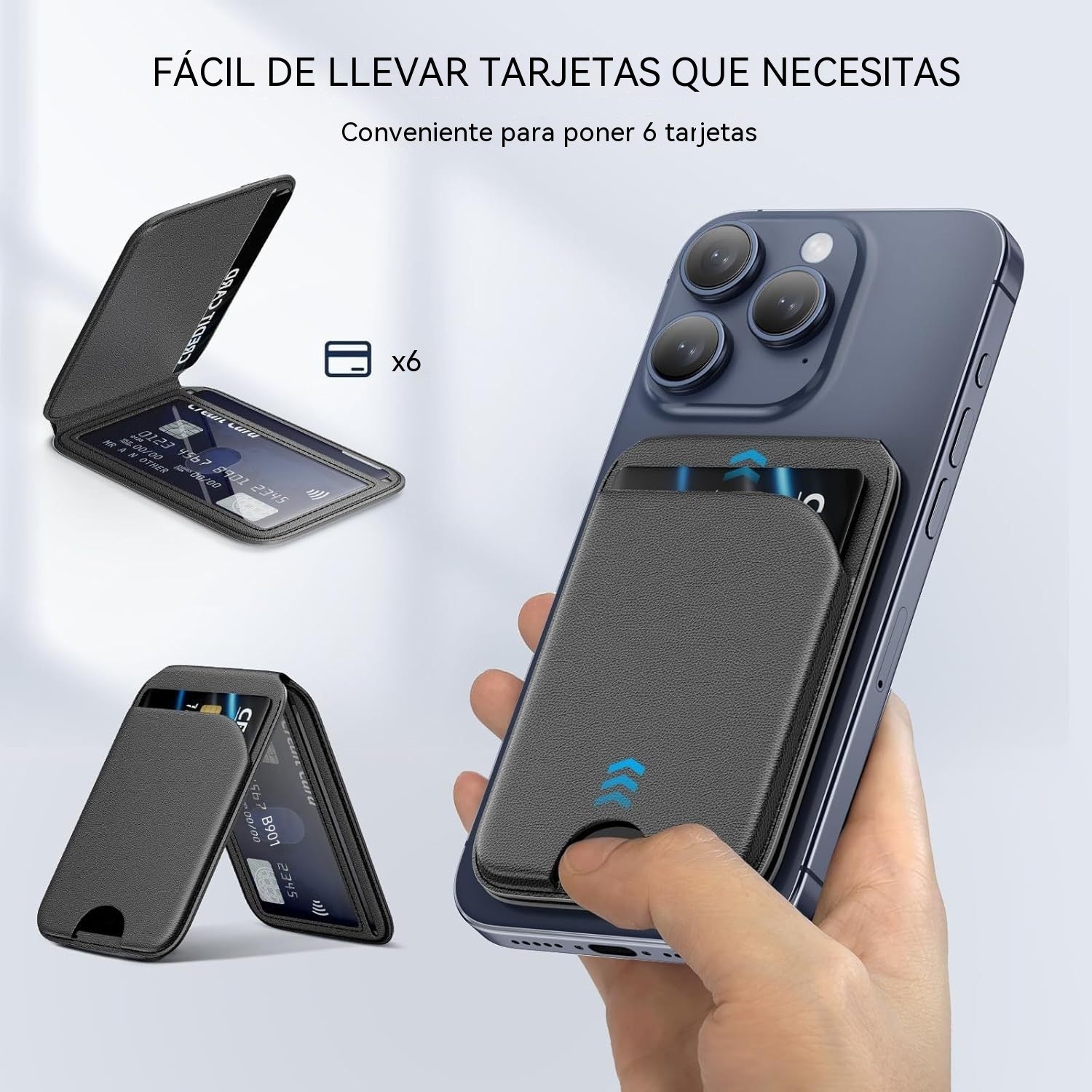 📱 Soporte Magnético para Teléfono con Tarjetero