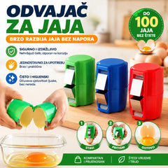 【3 komada】🍳 Brzi razbijač jaja: Razbija stotine jaja brže i čišće 🔥