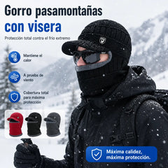 🔥Gorro de lana grueso de una sola pieza, resistente al viento, para exteriores.