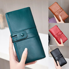❤️【39%OFF】💰 Cartera para teléfono móvil hecha a mano antirrobo de cuero genuino para mujer de nuevo estilo