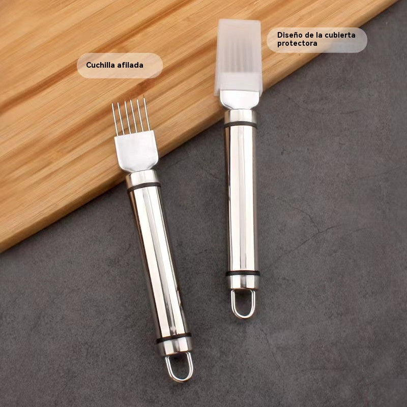 🔥Compra 1 y llévate 1 gratis🔥 Rebanador multifuncional de acero inoxidable | Rebanador | Cortador de verduras y cebollas | Herramientas de cocina