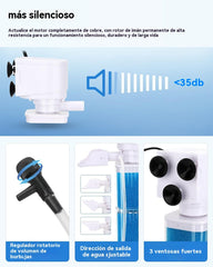 Circulación de agua por olas multifuncional para acuarios, oxigenación, limpieza de heces de peces, cambio de agua, filtro de cultivo bacteriano, sistema de circulación de purificación de agua todo en uno