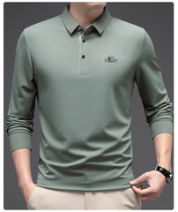 🎁【Oferta por tiempo limitado】🔥【M-4XL】Polo de manga larga sin costuras para hombre