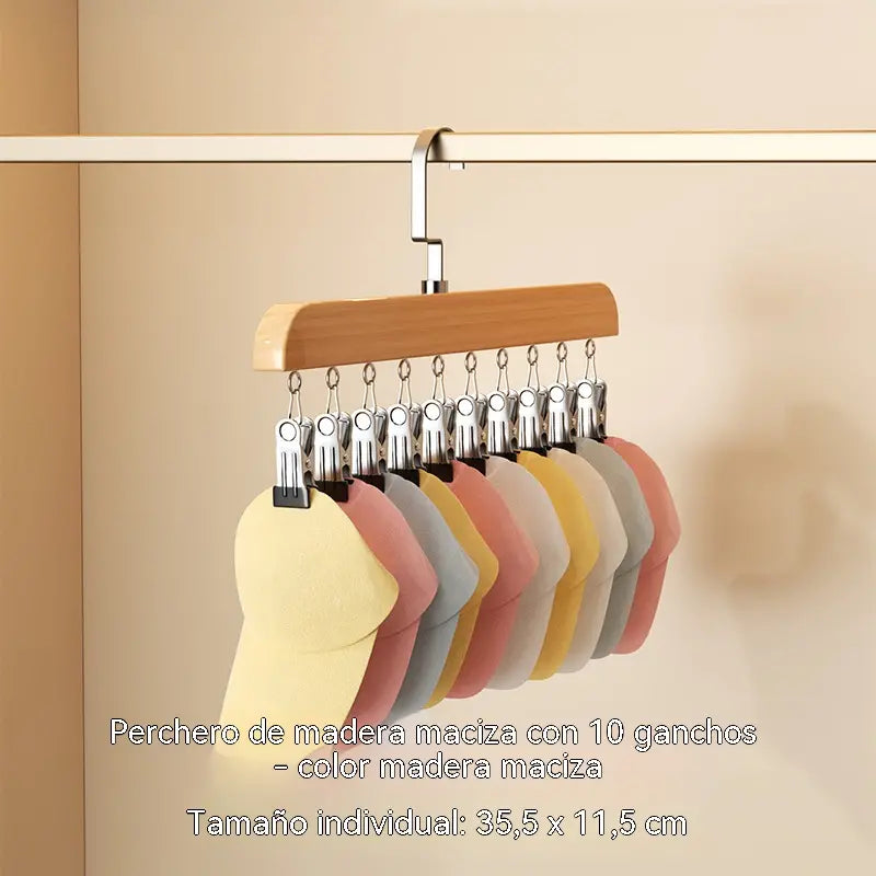 📢📢¡Compra uno y llévate otro gratis! ⏰Perchero giratorio de 360° con múltiples ganchos para armario