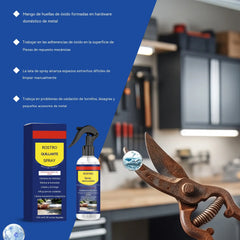 🔥【Paquete de 2】✨ Spray eliminador de óxido: Elimina sin esfuerzo el óxido de piezas mecánicas y superficies de utensilios de cocina, devolviéndoles un aspecto como nuevo.