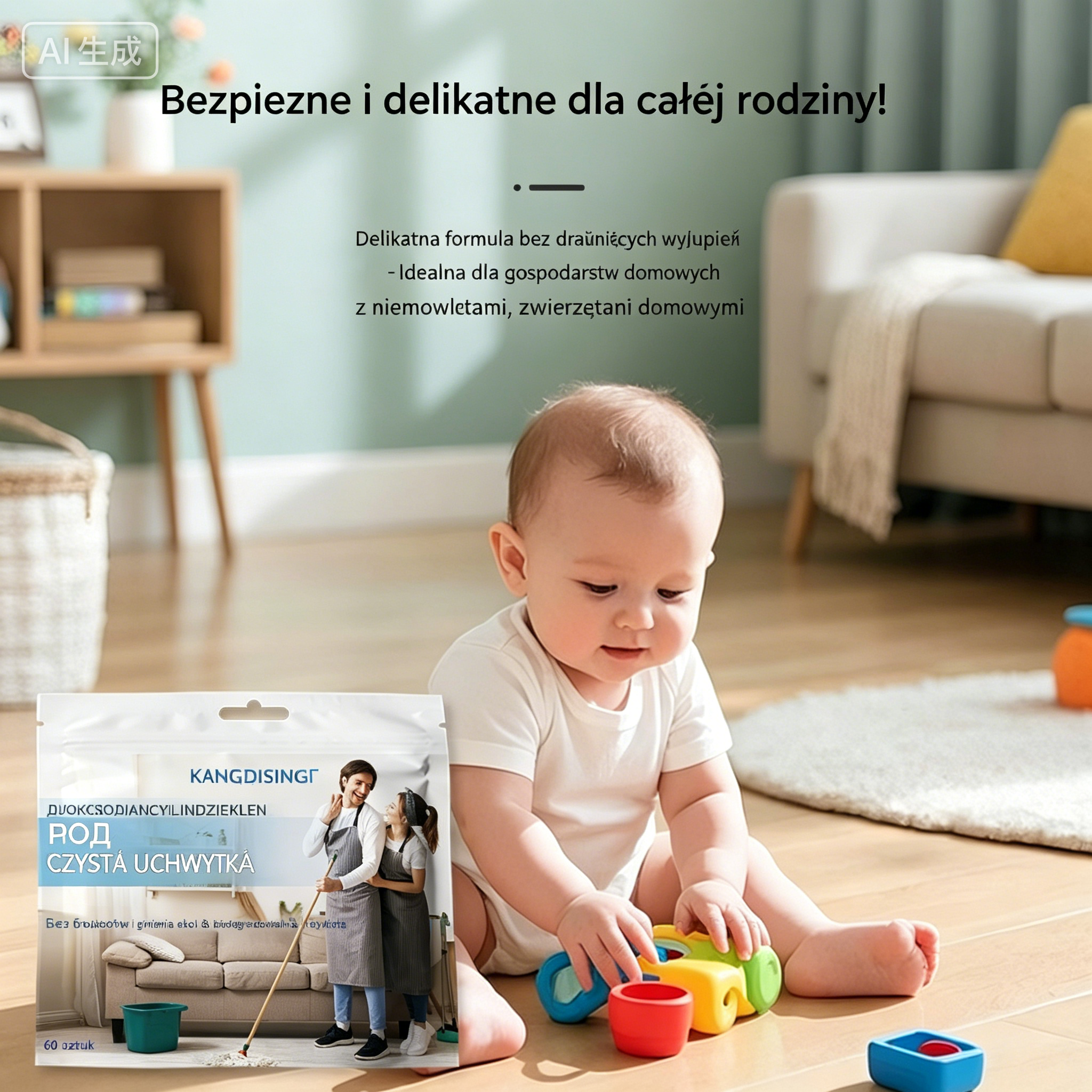 🧹✨ 【4 opakowania – 240 tabletek】Antybakteryjne i dezodorujące wielofunkcyjne tabletki czyszczące | Odpowiednie do podłóg drewnianych, laminatów, płytek i ścian przyczep kempingowych