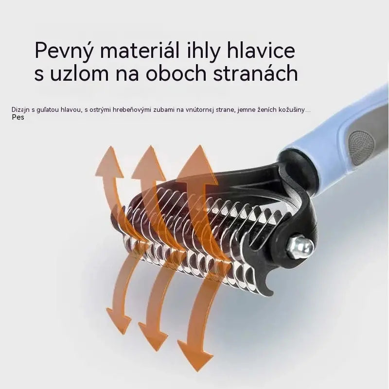🐶【Kúpte 1 kus a získajte 1 zadarmo, 2 kusy】Obojstranná kefa na starostlivosť o domáce zvieratá a odstraňovanie chlpov