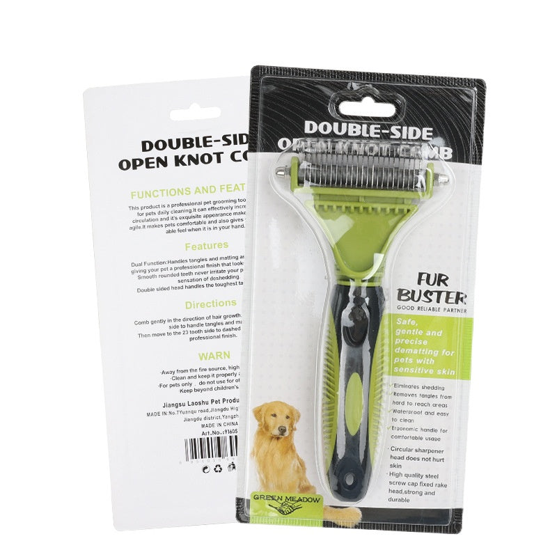 【Compra 1 y recibe 1 gratis】🐶✨ ¡Adiós a los nudos y al pelo por toda la casa! Peine 2 en 1 para mascotas 🐱