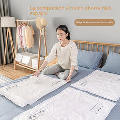 🧳【60*80cm】【Juego de 5 piezas】💨 Bolsa de almacenamiento al vacío grande y compresible: no requiere bomba, es a prueba de fugas e ideal para ahorrar espacio en maletas y en casa ✈️