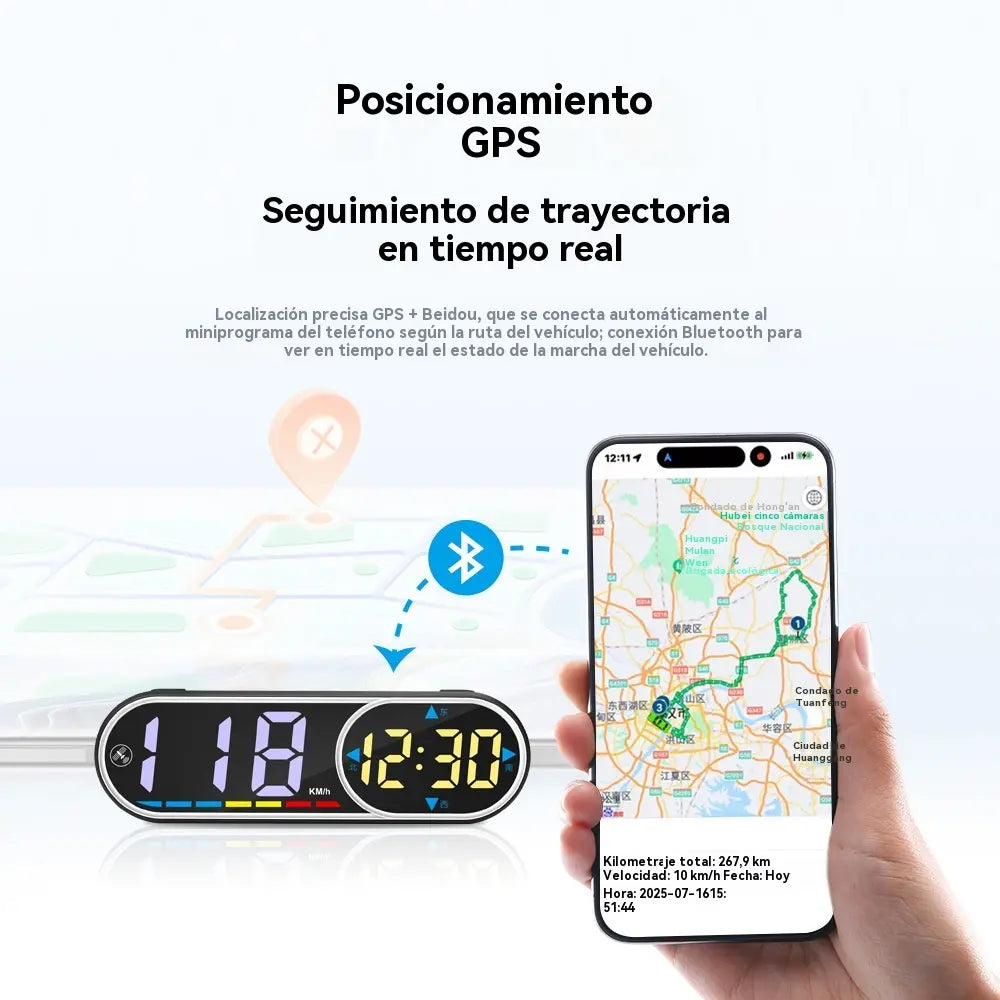 🚗Pantalla HUD para coche｜Proyección HD GPS｜Velocidad en tiempo real y conducción más segura