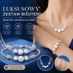 🔥Gorąca wyprzedaż🔥【Naszyjnik + Bransoletka】✨Zestaw biżuterii ze srebra z grawerowanym naszyjnikiem