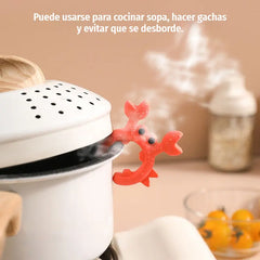 🦀 Juego de 6 Porta-Utensilios de Silicona con Forma de Cangrejo | Reposador Anti-Derrames para Cocina, Cucharas y Palas 🥄
