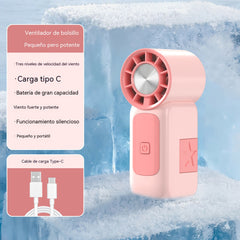☀️¡Imprescindible para el verano! Mini ventilador portátil ligero, de alta velocidad y larga vida útil. 🔋Compatible con carga USB.