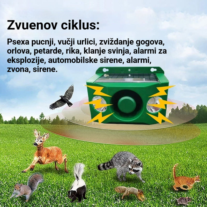 ✨🐅Ultrazvučni uređaj za odvraćanje divljih životinja na solarni pogon