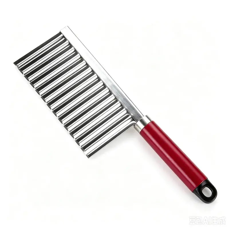 🥔【¡Compra 1 y llévate 1 gratis!】🔪 Cortador de Patatas Ondulado de Acero Inoxidable – Cuchillo para Papas Fritas y Verduras en Forma de Onda 🥔