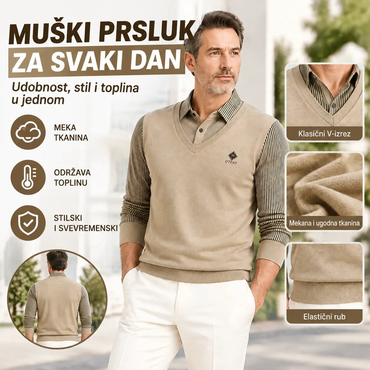 👔Krajeva godina rasprodaje🔥【M-4XL】Muški dvodijelni set od vrhunskog kašmira, topao i svestran.