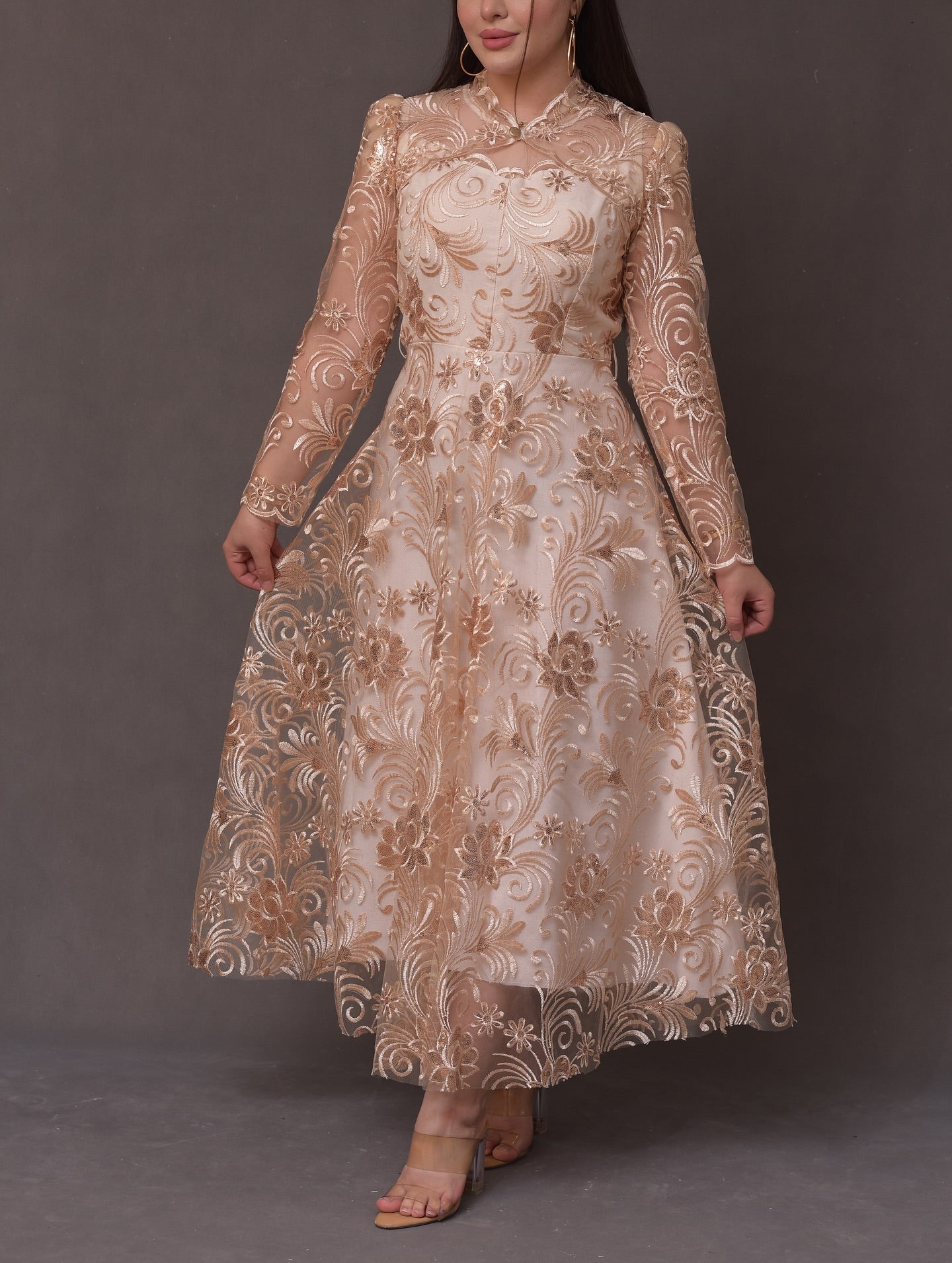 【S-5XL】Nuevo vestido de encaje con estampado floral, elegante y versátil para cualquier ocasión! 🌺