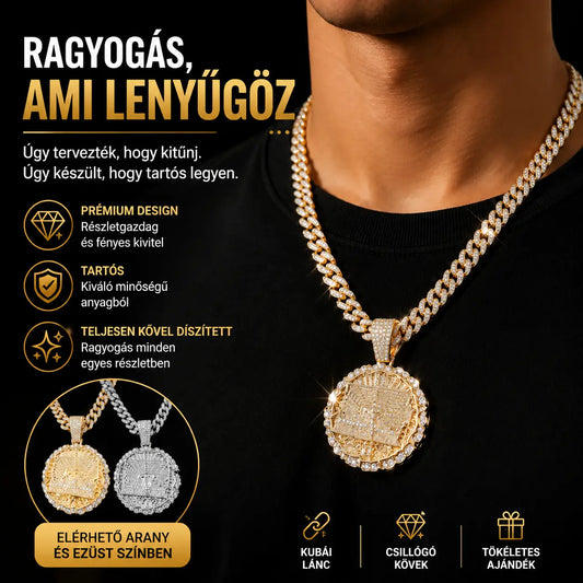 📢📢 50% kedvezmény! ✨ Csillogó kubai lánc medál | Azonnal emeld a stílusod 💎