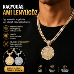 📢📢 50% kedvezmény! ✨ Csillogó kubai lánc medál | Azonnal emeld a stílusod 💎