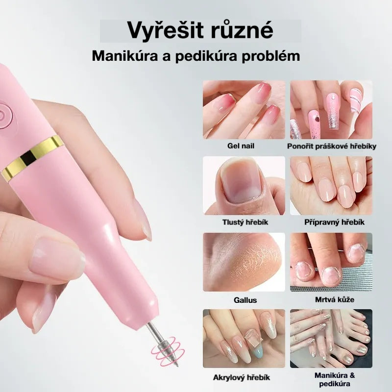 ✨💅Elektrický pilník na nehty pro odstranění laku na nehty a odumřelé kůže.